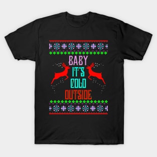 Baby It's Cold Outside Christmas Pregnancy Maternity T-Shirt